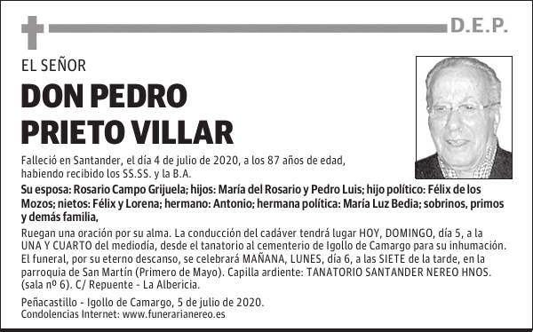 DON PEDRO PRIETO VILLAR