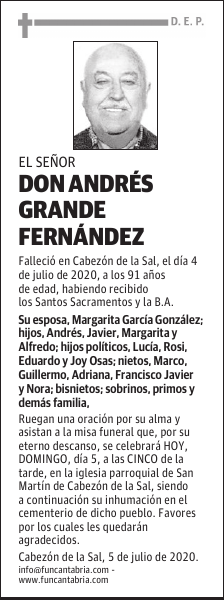 DON ANDRÉS GRANDE FERNÁNDEZ