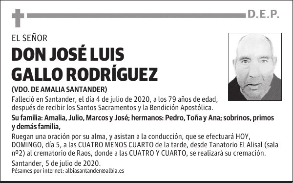 DON JOSÉ LUIS GALLO RODRÍGUEZ
