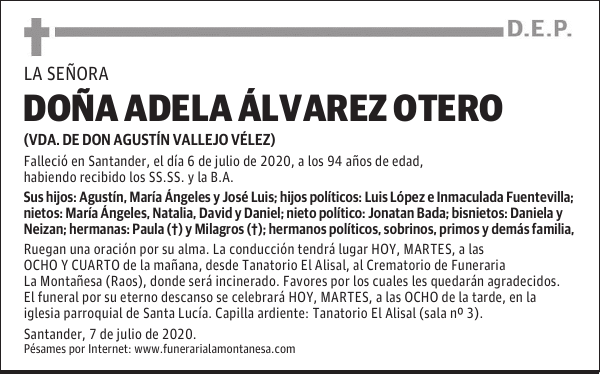 DOÑA ADELA ÁLVAREZ OTERO