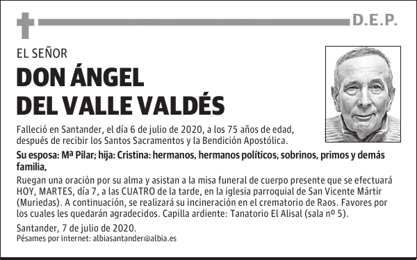 DON ÁNGEL DEL VALLE VALDÉS