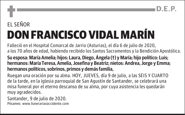 DON FRANCISCO VIDAL MARÍN