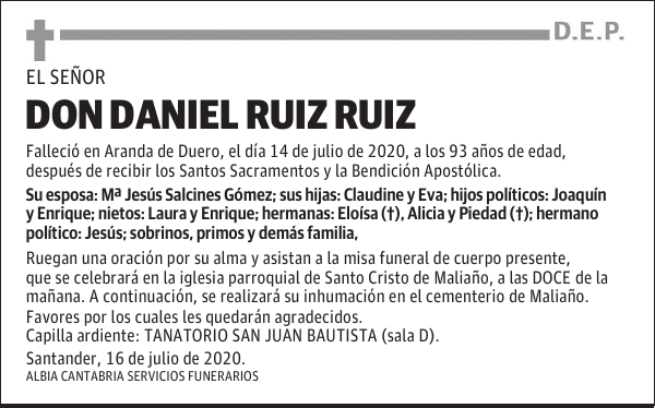 DON DANIEL RUIZ RUIZ