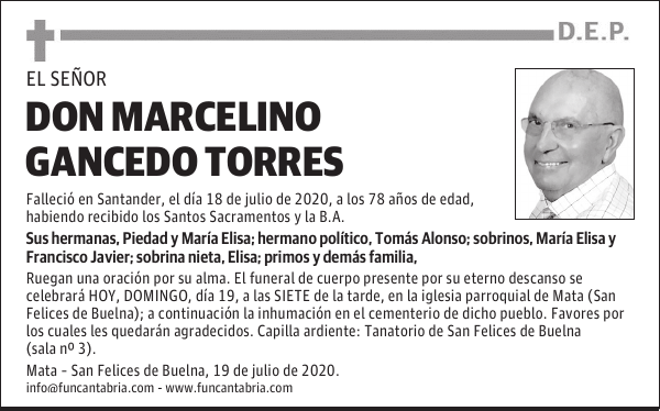 DON MARCELINO GANCEDO TORRES