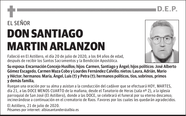 DON SANTIAGO MARTIN ARLANZON