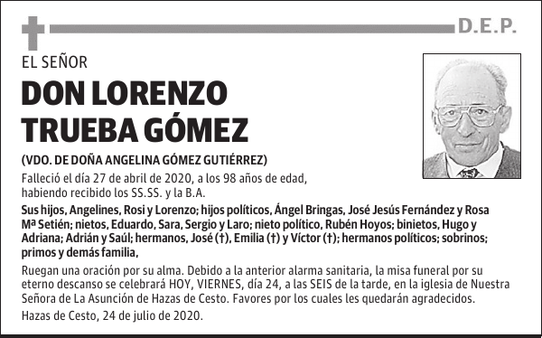 DON LORENZO TRUEBA GÓMEZ