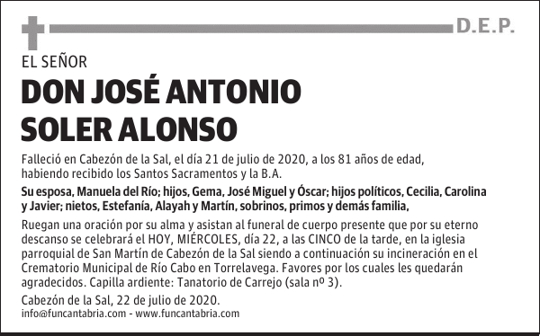 DON JOSÉ ANTONIO SOLER ALONSO