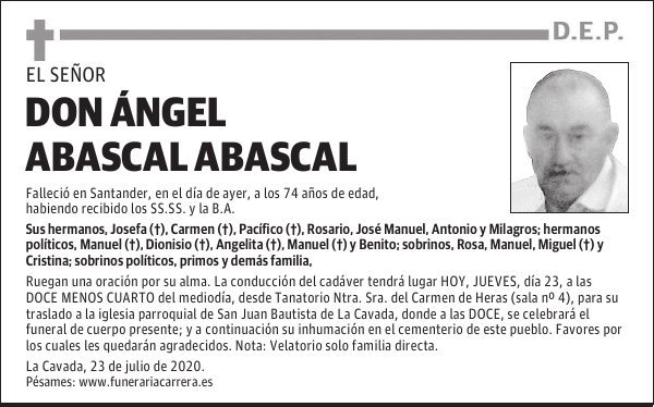 DON ÁNGEL ABASCAL ABASCAL