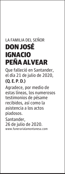 DON JOSÉ IGNACIO PEÑA ALVEAR