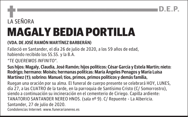 MAGALY BEDIA PORTILLA