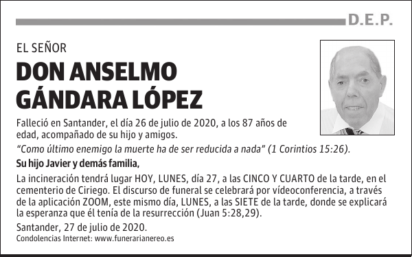 DON ANSELMO GÁNDARA LÓPEZ