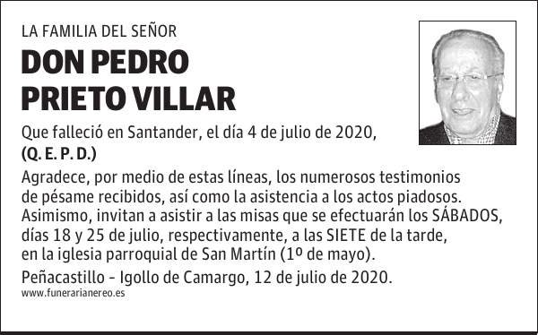 DON PEDRO PRIETO VILLAR