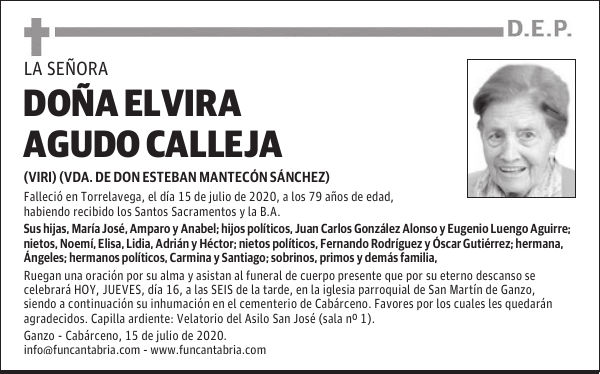 DOÑA ELVIRA AGUDO CALLEJA