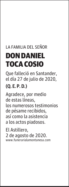DON DANIEL TOCA COSIO
