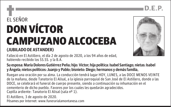 DON VÍCTOR CAMPUZANO ALCOCEBA