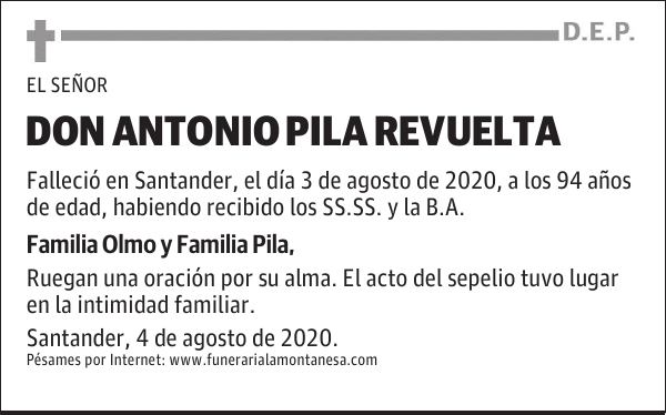 DON ANTONIO PILA REVUELTA