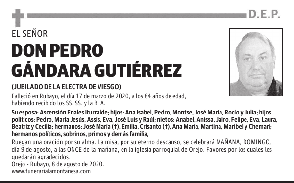 DON PEDRO GÁNDARA GUTIÉRREZ