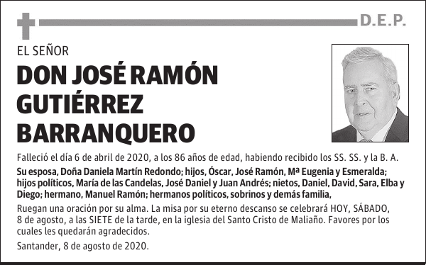 DON JOSÉ RAMÓN GUTIÉRREZ BARRANQUERO