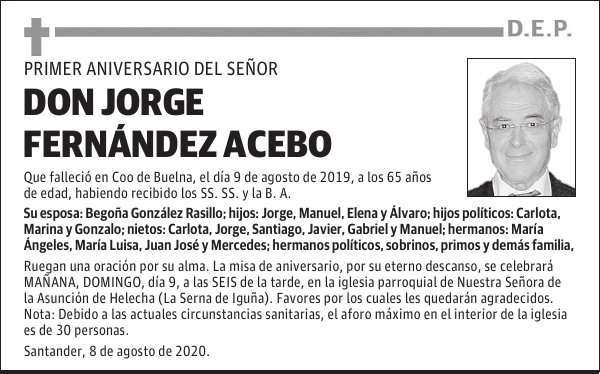 DON JORGE FERNÁNDEZ ACEBO