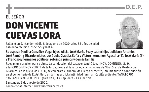 DON VICENTE CUEVAS LORA