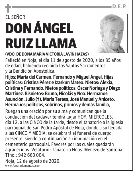 DON ÁNGEL RUIZ LLAMA