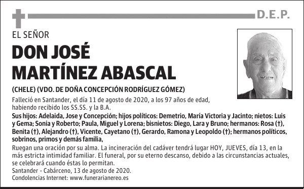 DON JOSÉ MARTÍNEZ ABASCAL