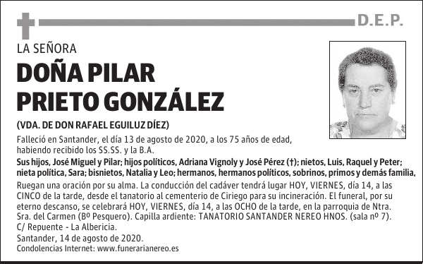 DOÑA PILAR PRIETO GONZÁLEZ