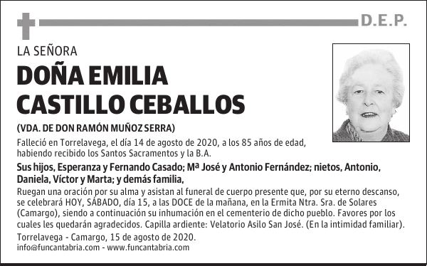 DOÑA EMILIA CASTILLO CEBALLOS