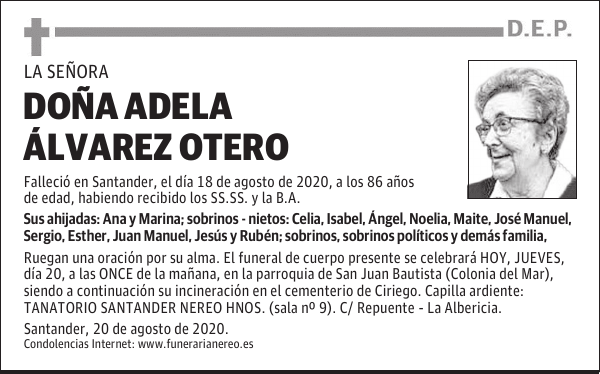 DOÑA ADELA ÁLVAREZ OTERO