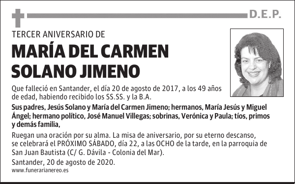 MARÍA DEL CARMEN SOLANO JIMENO