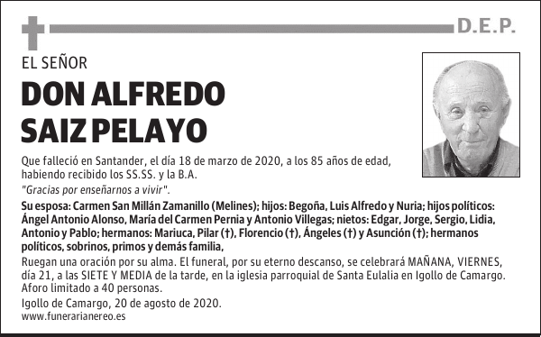 DON ALFREDO SAIZ PELAYO