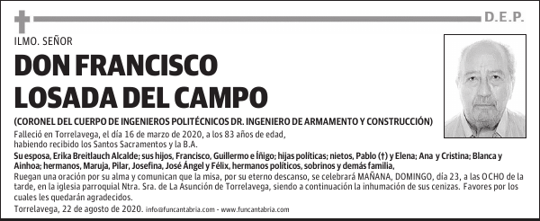 DON FRANCISCO LOSADA DEL CAMPO