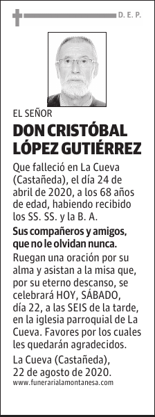 DON CRISTÓBAL LÓPEZ GUTIÉRREZ
