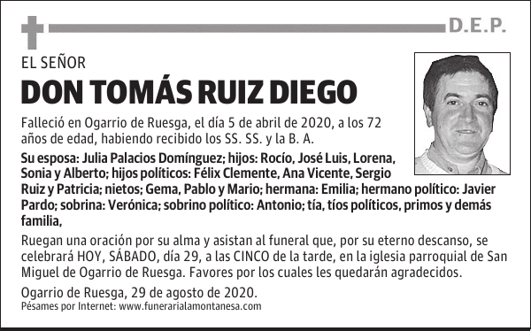 DON TOMÁS RUIZ DIEGO