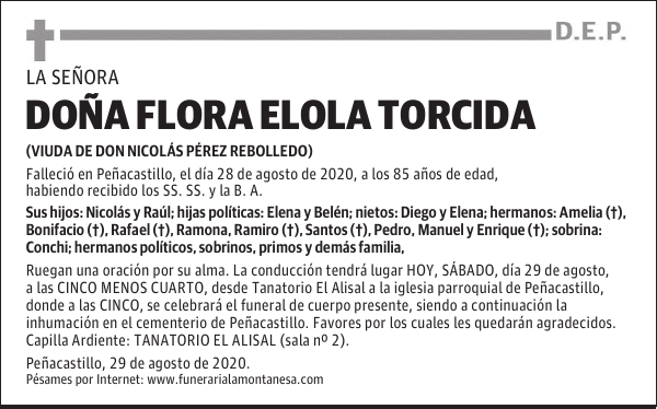 DOÑA FLORA ELOLA TORCIDA