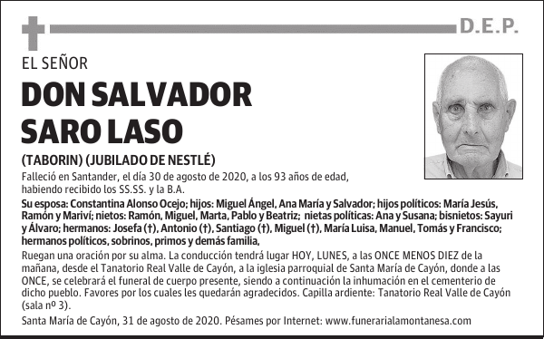 DON SALVADOR SARO LASO
