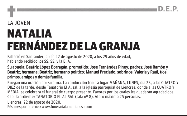 NATALIA FERNÁNDEZ DE LA GRANJA