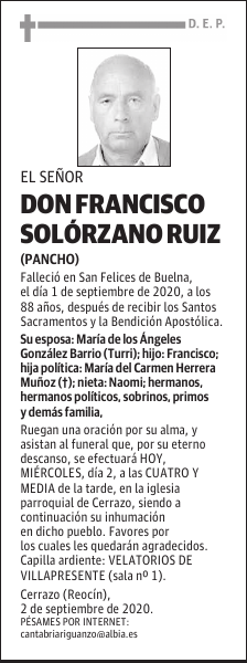 DON FRANCISCO SOLÓRZANO RUIZ