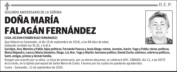 DOÑA MARÍA FALAGÁN FERNÁNDEZ