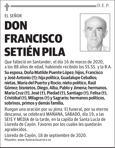 DON FRANCISCO SETIÉN PILA