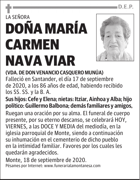 DOÑA MARÍA CARMEN NAVA VIAR