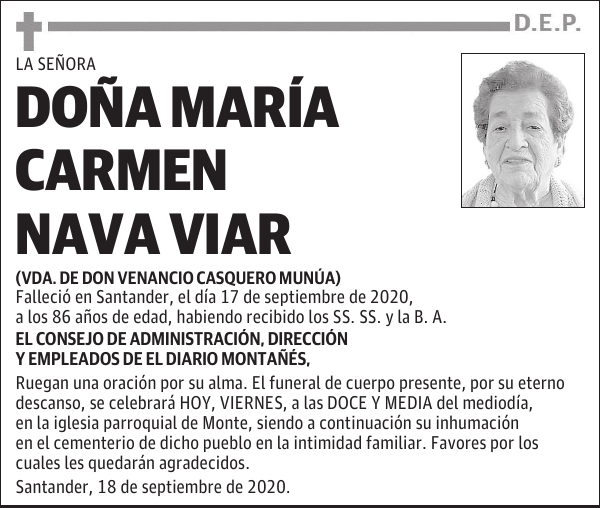 DOÑA MARÍA CARMEN NAVA VIAR