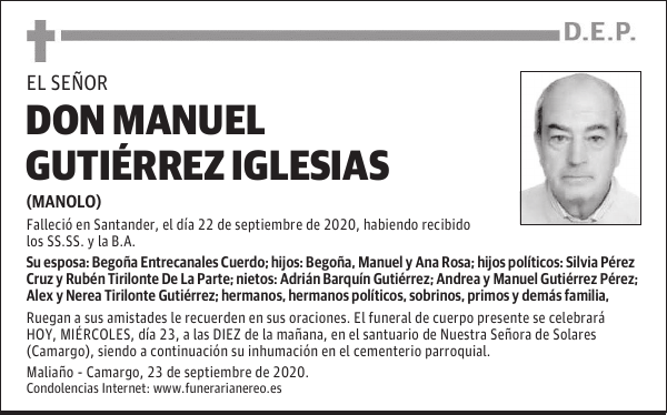 DON MANUEL GUTIÉRREZ IGLESIAS
