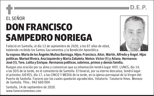 DON FRANCISCO SAMPEDRO NORIEGA