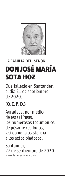 DON JOSÉ MARÍA SOTA HOZ
