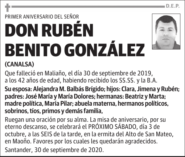 DON RUBÉN BENITO GONZÁLEZ