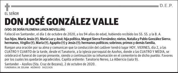 DON JOSÉ GONZÁLEZ VALLE