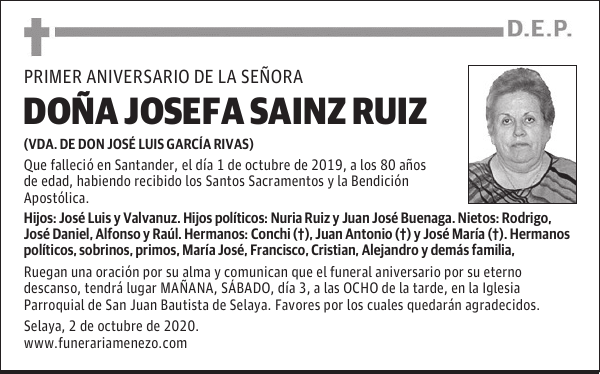 Doña Josefa Sainz Ruiz