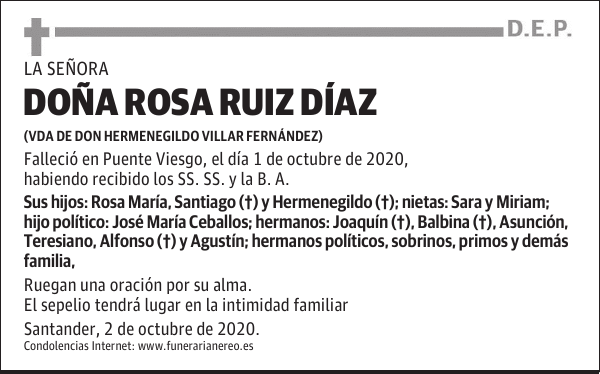 DOÑA ROSA RUIZ DÍAZ