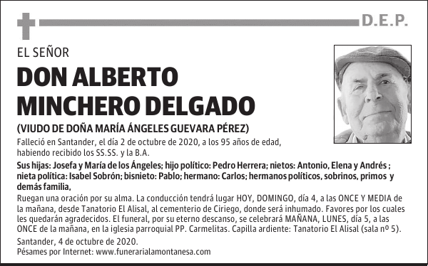 DON ALBERTO MINCHERO DELGADO